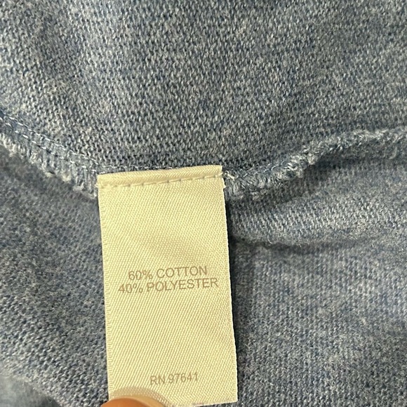 Pure J Jill Hooded Cardigan Sweater Tunic Blue Long Sleeve Pockets Snap Size S - Picture 6 of 8